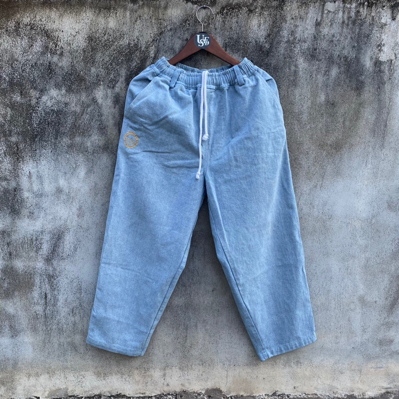 Baggy Blue Denim Televisi Star Flower