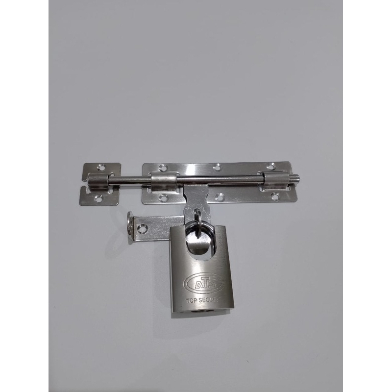 Paket gembok jaket 40mm + grendel stainless 4” 6” 8”