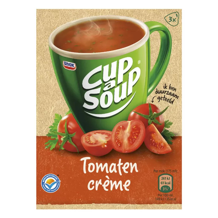 

Holland Unox Cup a Soup To­ma­to Cream 175ml Sup Krim Tomat