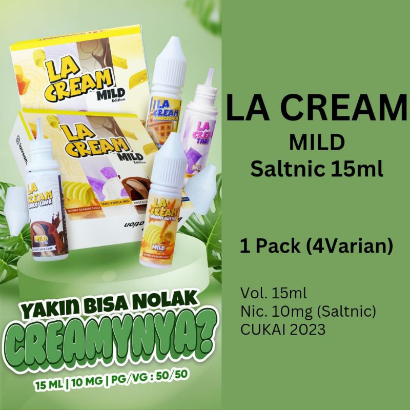 La Cream Mild Pack Saltnic 15ml Pack Cukai 100% Authentic