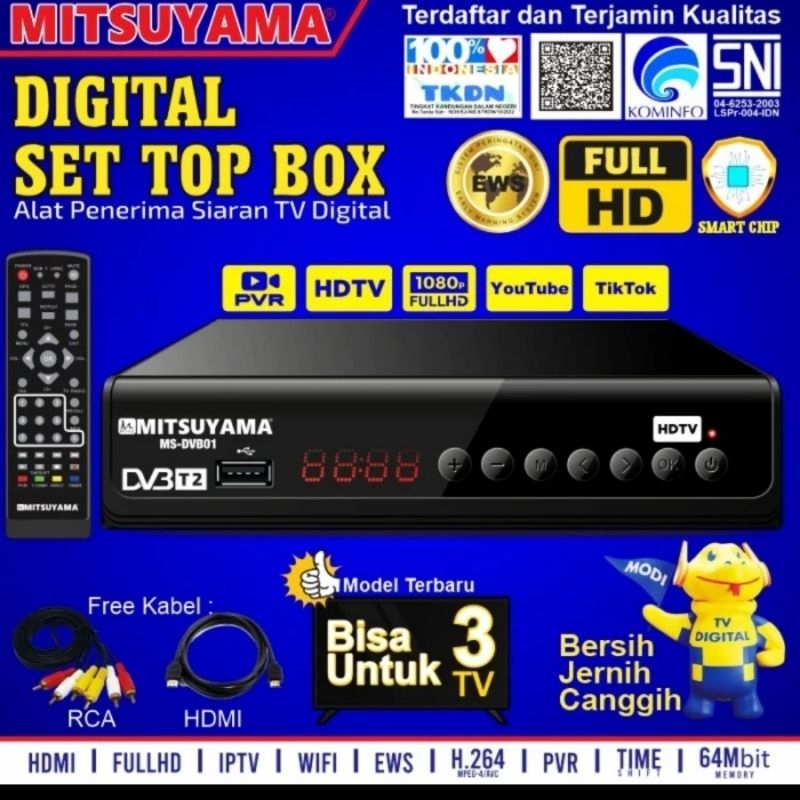 DIGITAL SET TOP BOX/RECEIVER SET TOP BOX/STB DIGITAL MS-DVB01 DVB-T2