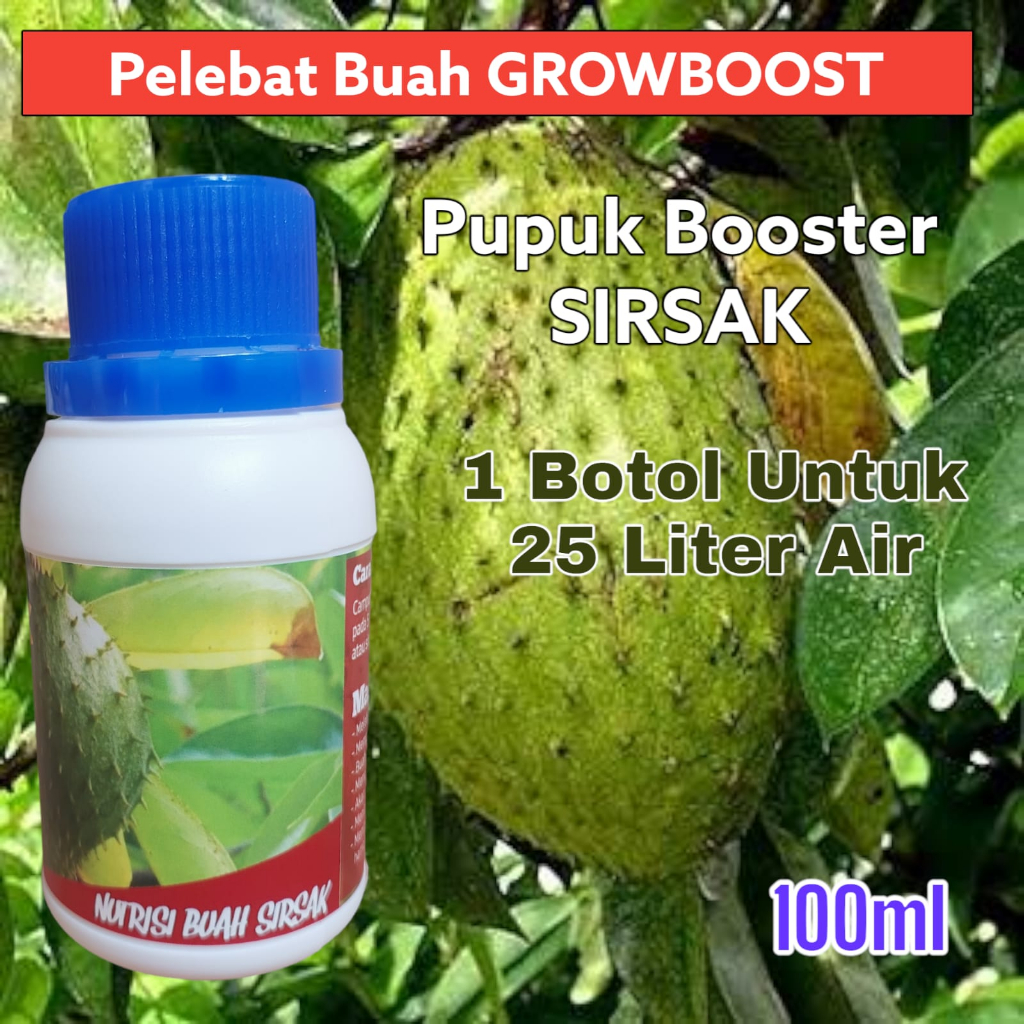 Pupuk Buah Sirsak Premium Organik GrowBoost Buah Sirsak 100ml