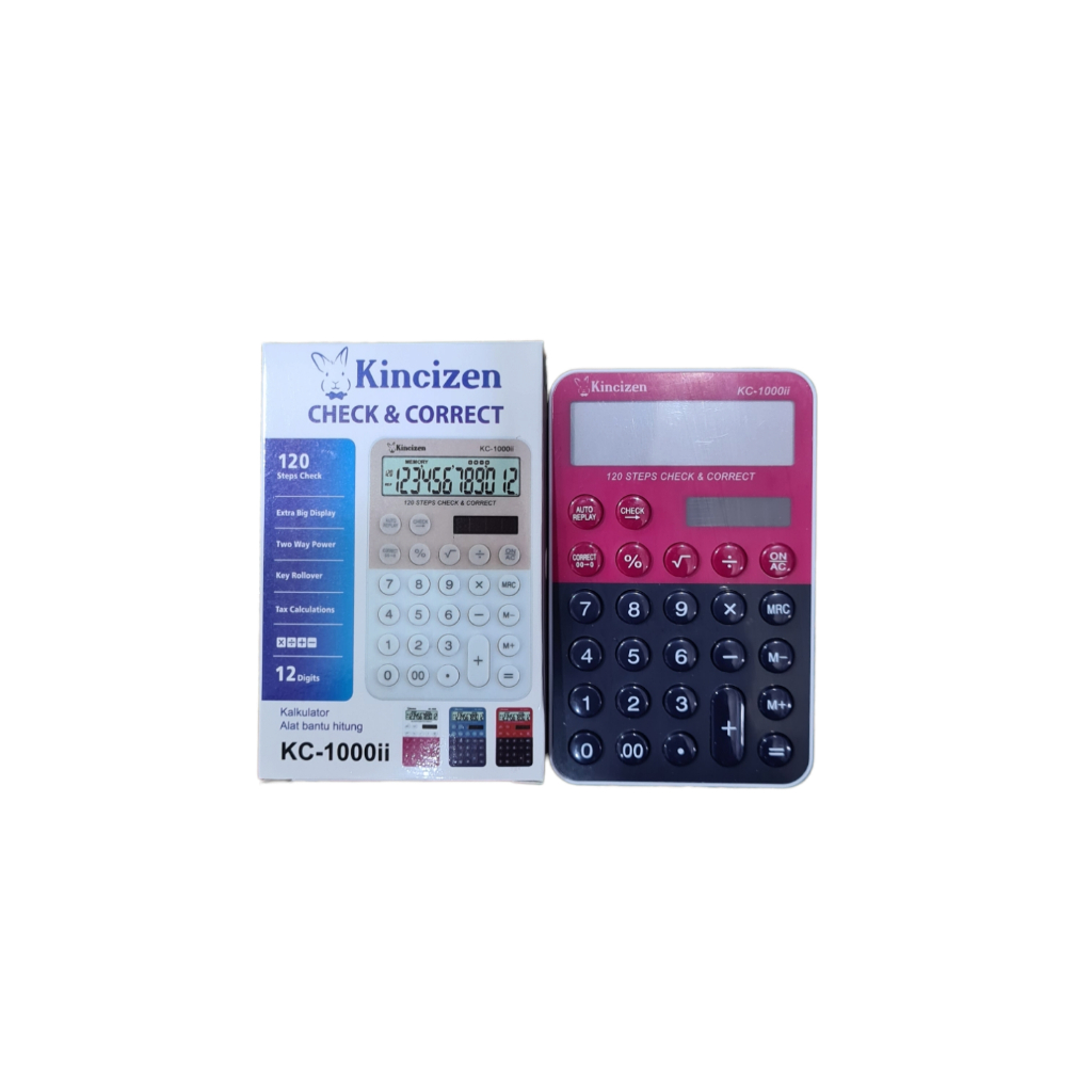 

MURAH !!! KALKULATOR KINCIZEN CHECK & CORRECT KC-1000ii 12 DIGITS