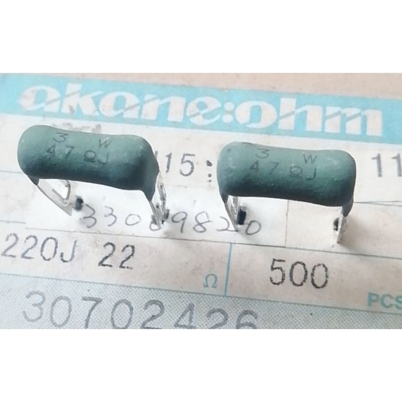 1 biji RESISTOR 47R, 3 WAT AKANE OHM