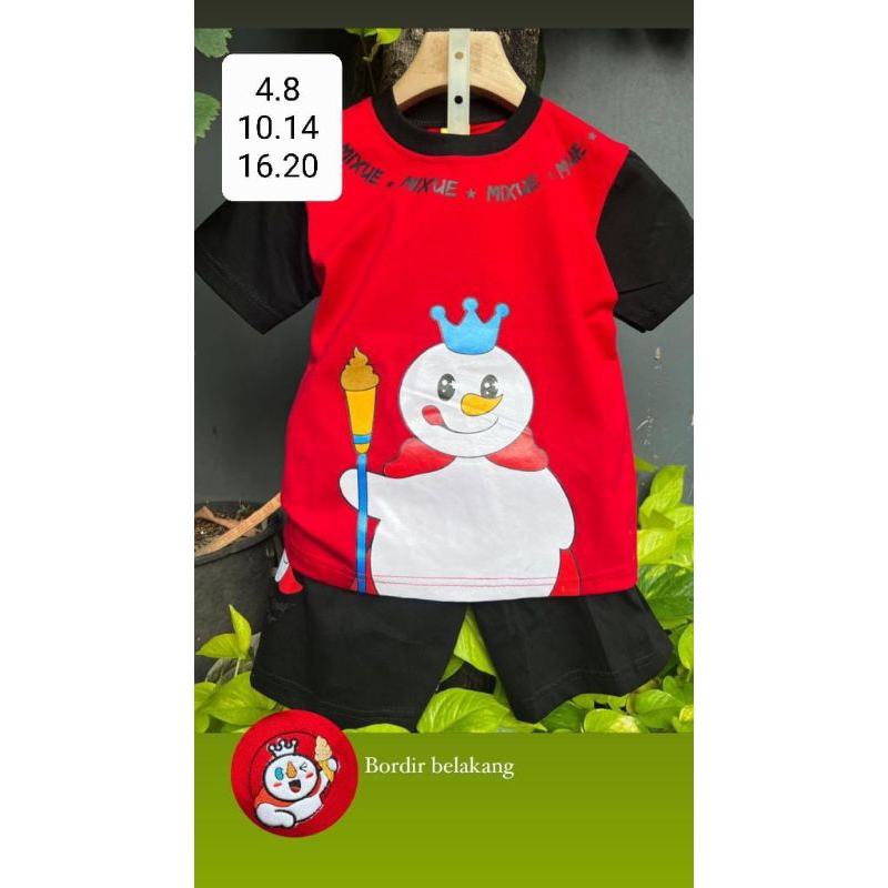 stelan anak laki-laki lengkong jaya/stelan lengkong jaya BOBA mixue