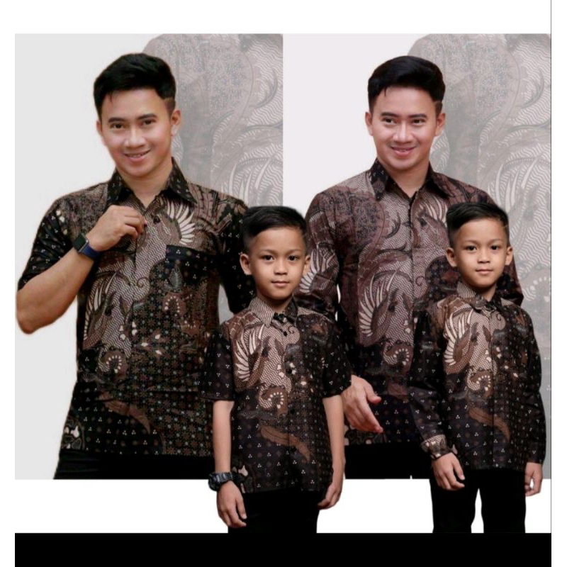 Kemeja batik anak laki laki lengan panjang couple Batik Ayah dan anak cowok