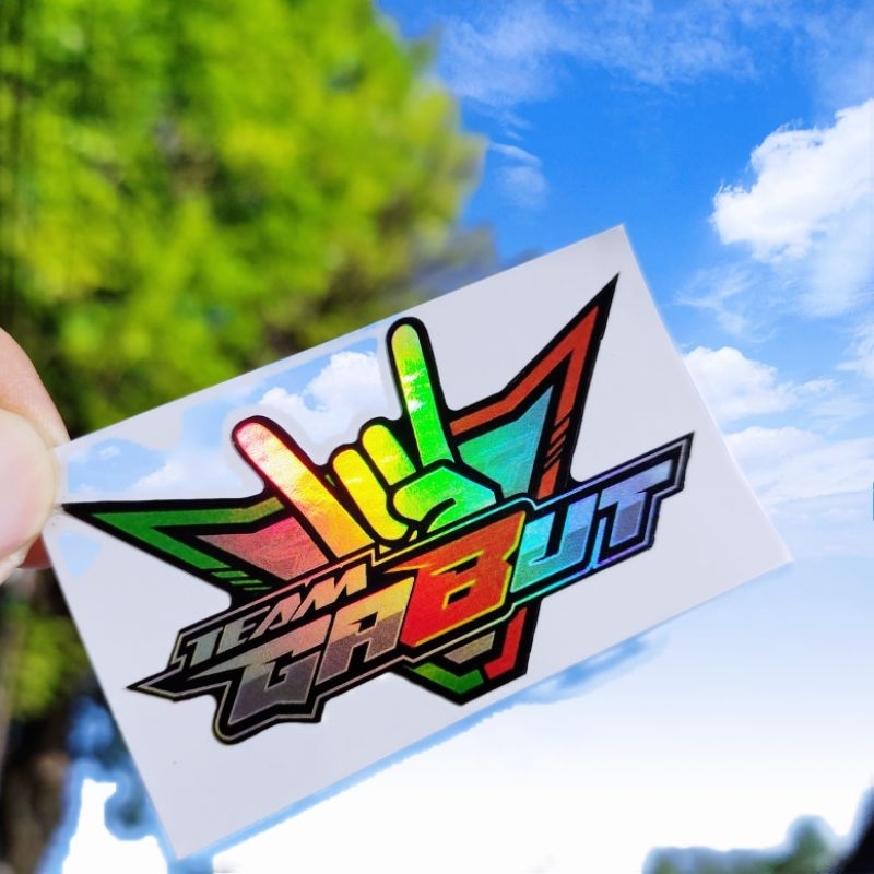 Stiker tem gabut ( Tangan Hologram)