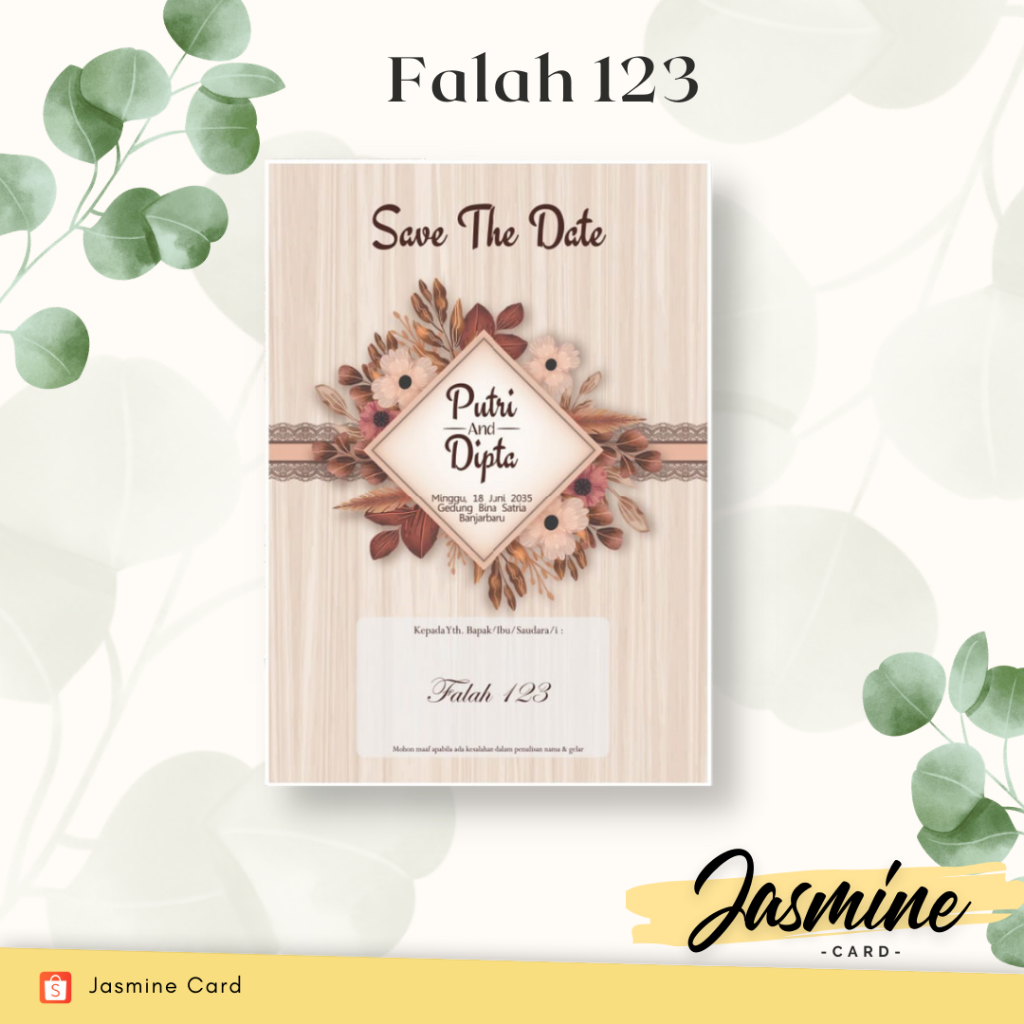 BLANGKO UNDANGAN PERNIKAHAN SOFTCOVER TERMURAH FALAH 123