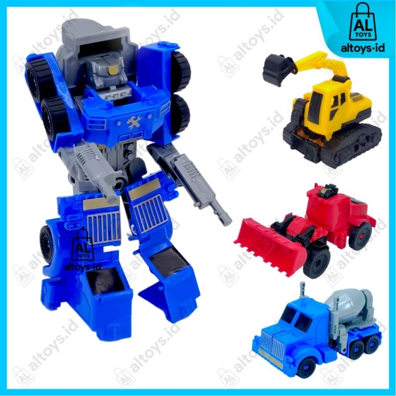 MAINAN ANAK KENDARAAN MOBIL ROBOT DEFORMATION ROBOT TRANFORMER 3IN1 MOBIL CONTRUKSI EXCAVATOR / BULDOZER TRUCK MIXER JADI ROBOT MAINAN ANAK MURAH