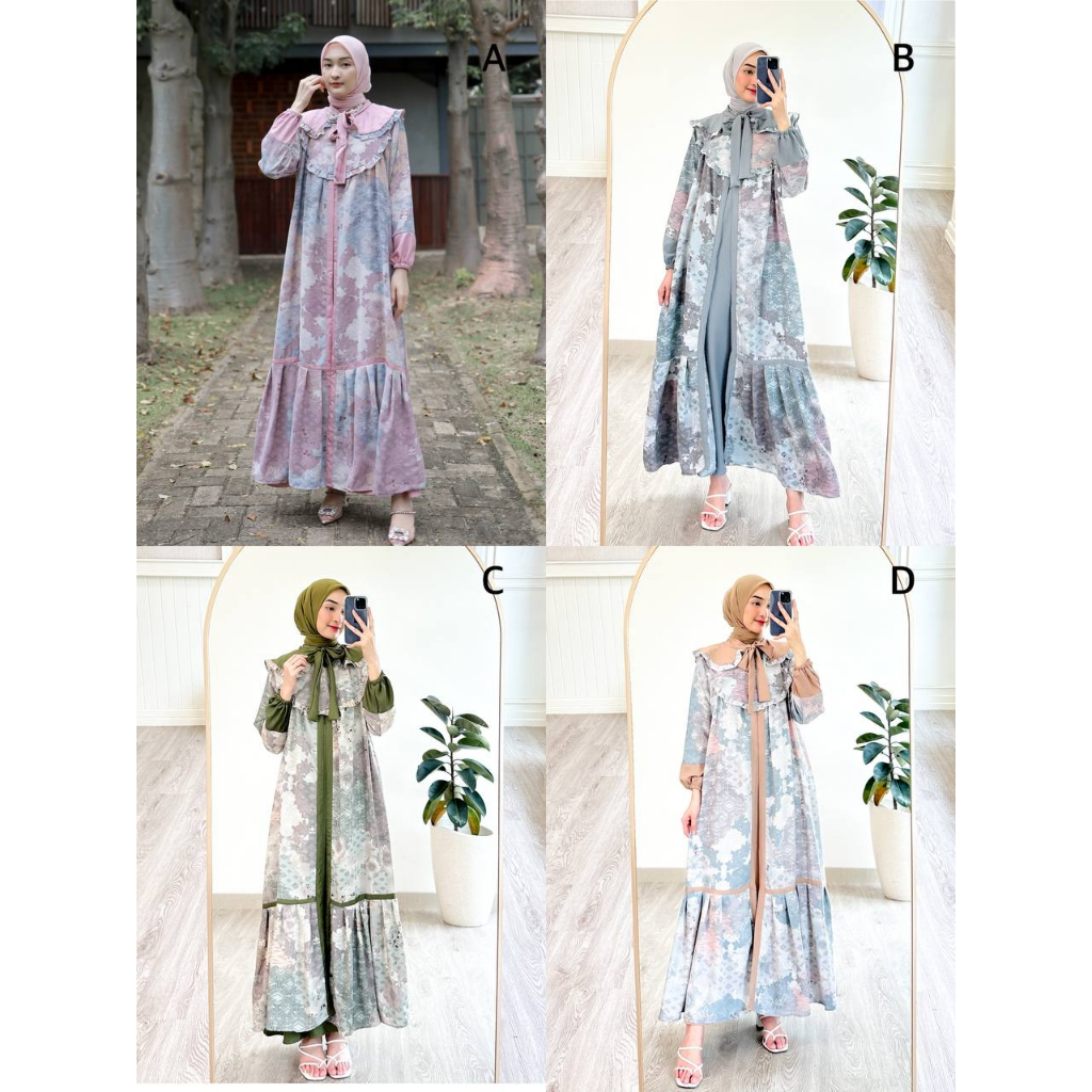 Artemis Fashion~ NAMIRA MAXI / ZANETA KAFTAN / CASELA MAXI DRESS  dress motif bunga, Korean Maxi Dress