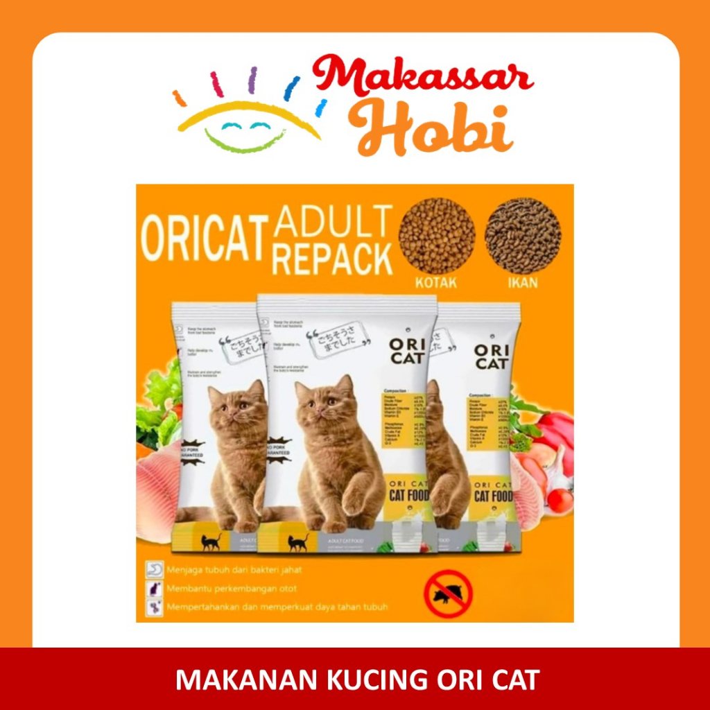 Makanan Kucing ORI CAT Oricat Food Repack 1kg 1 Kg