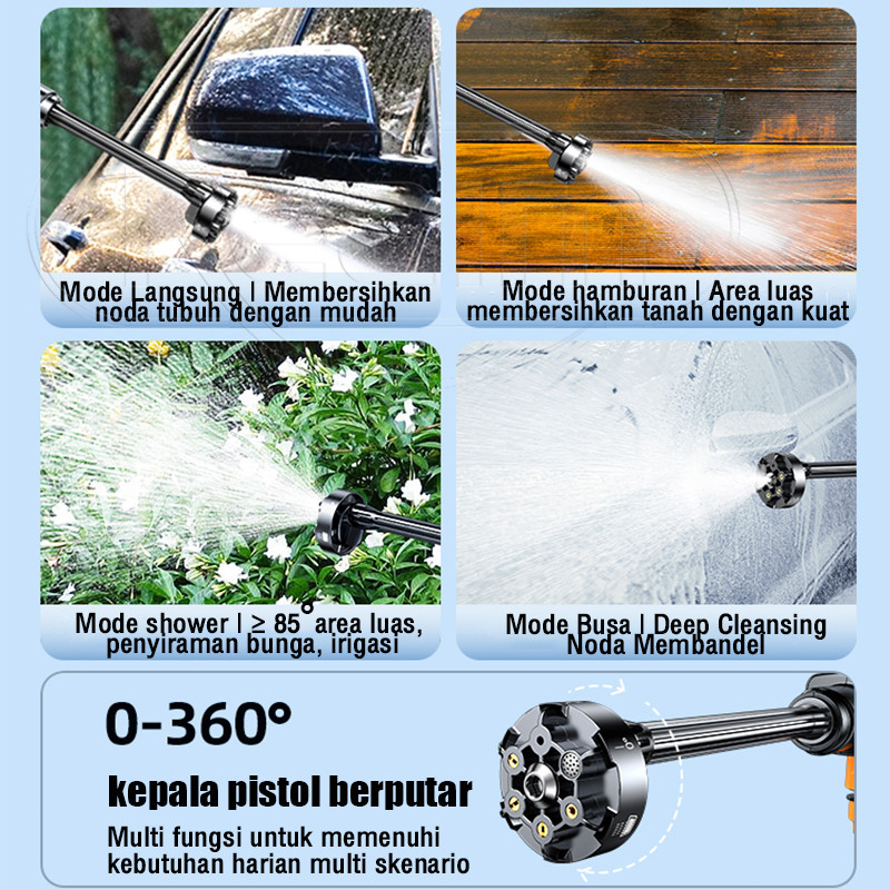 REAIM Motor Tanpa Sikat jet cleaner mesin cuci mobil 150Bar Motor generasi baru terbaru Alat Cuci Mobil Cuci Motor Nosel yang ditingkatkan