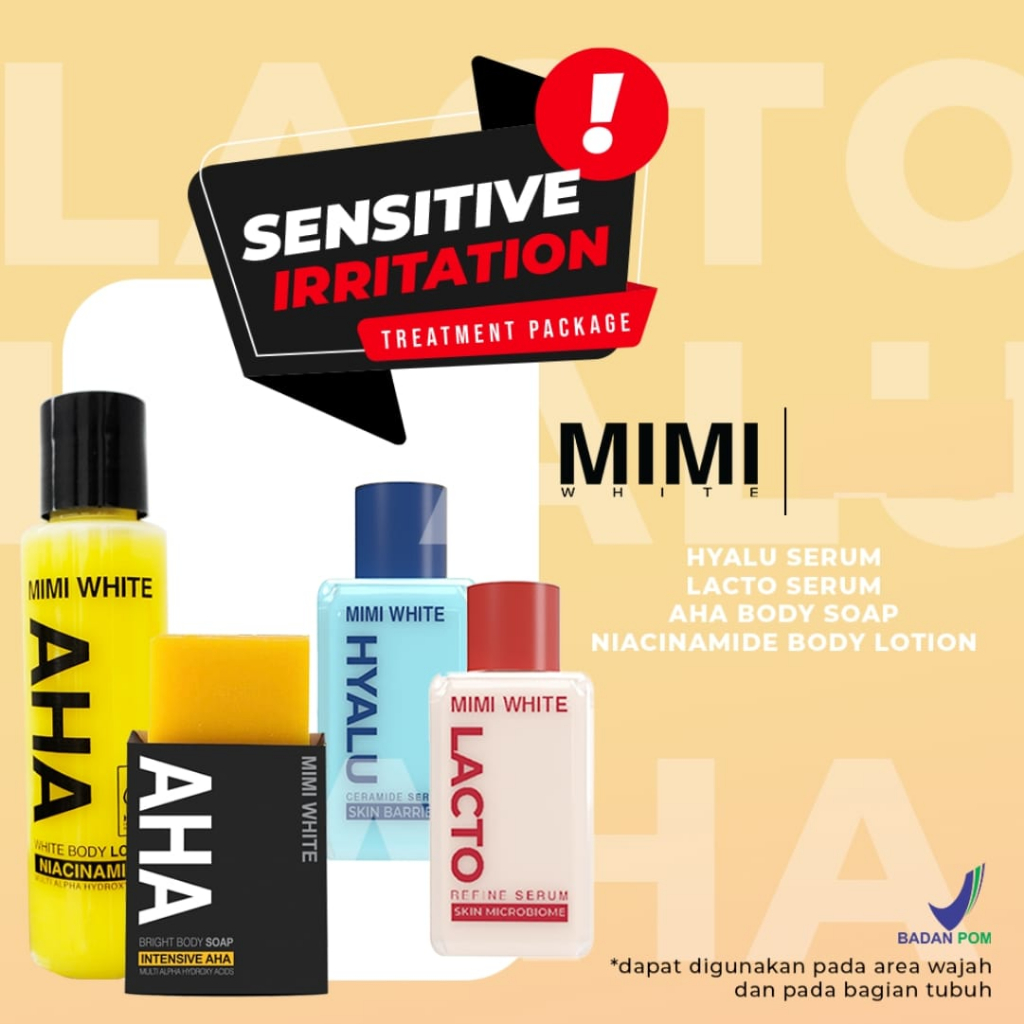 Paket 4 in 1 Sensitive irritation Mimi white Bpom Original