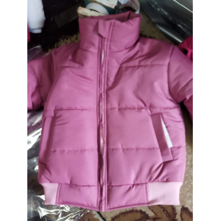 Crop Jaket Wanita Poliester Waterproof Wndproof Tebal Hangat Real Fieck