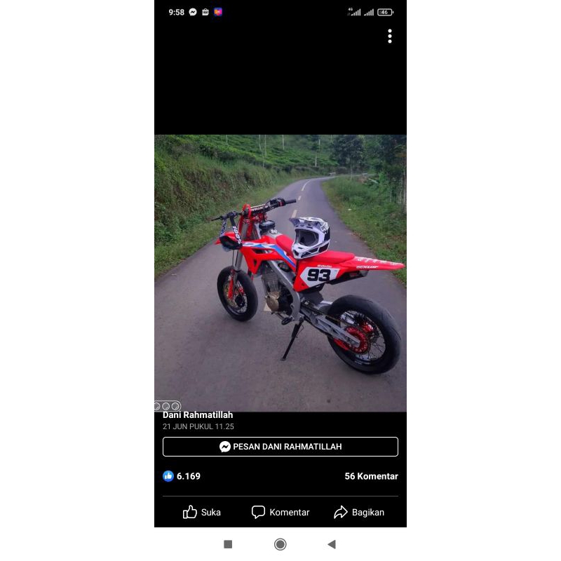 Decal crf bahan maxdecal laminasi glossy super tebal pesanan Sumbawa ntb