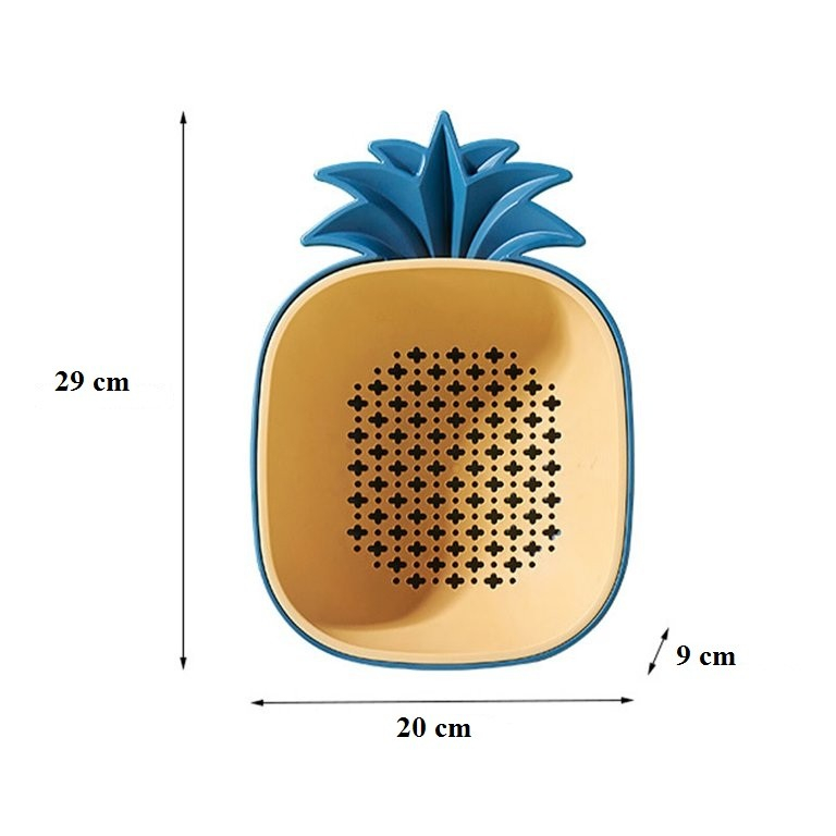 NP - Basket Storage / Double Layer Pineapple Keranjang Cuci Buah Sayur