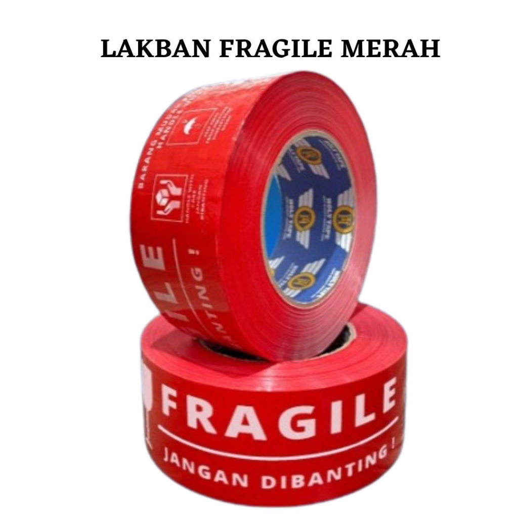 

LAKBAN/ SOLASI FRAGILE FULL MERAH 300 YARD HOLYTAPE KUALITAS DAIMARU