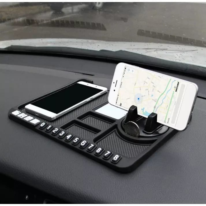 FAMILYGAMES MAT PHONE HOLDER DASHBOARD anti slip dudukan hp mobil mat alas mobil dashboard anti slip M007