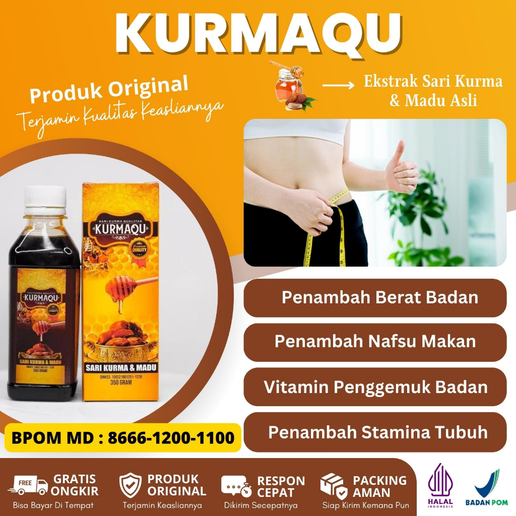 KURMAQU - Vitamin Penambah Nafsu Makan Dan Gemuk Dewasa Pria Wanita Obat Penggemuk Berat Badan Lahap