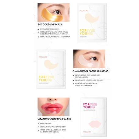 * NCC * Focallure Eye Mask Forever Young Treatment Mata 24K Collagen Sodium Hyaluronate