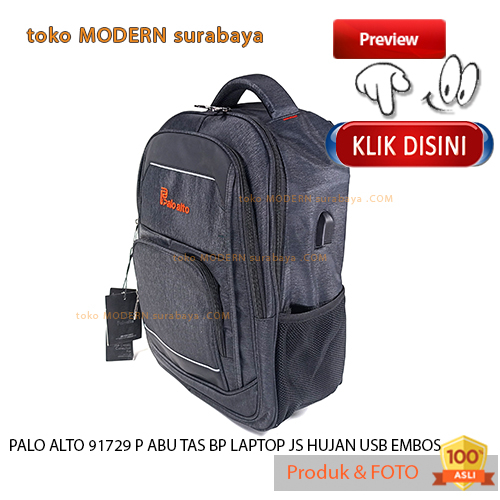 Tas ransel sekolah kerja PALO ALTO TAS BP LAPTOP JS HUJAN USB EMBOS