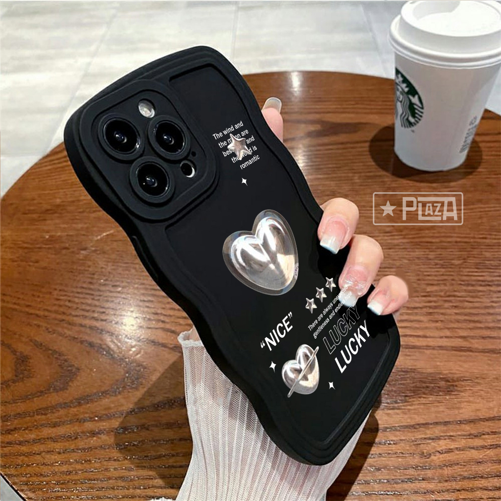 GLB-06 Softcase Gelombang Black Motif for ALL TYPE A17 A17K Y02 T1 5G V25E SS A73 A04 A04S A33 5G POCO M5 RM 10 9A 9T NOTE 10 5G RL 10 5 C20 C21Y C35 C55 HT 20S 12i SMART 7 iP 11 XR 13 pro 14 pro max