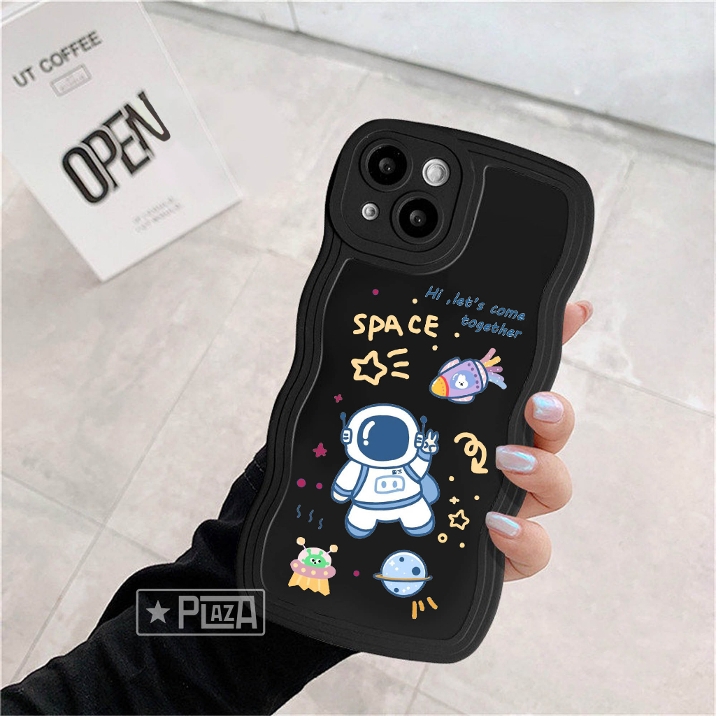 GLB-08 Softcase Gelombang Black Motif for ALL TYPE A17 A17K Y02 T1 5G V25E SS A73 A04 A04S A33 5G POCO M5 RM 10 9A 9T NOTE 10 5G RL 10 5 C20 C21Y C35 C55 HT 20S 12i SMART 7 iP 11 XR 13 pro 14 pro max