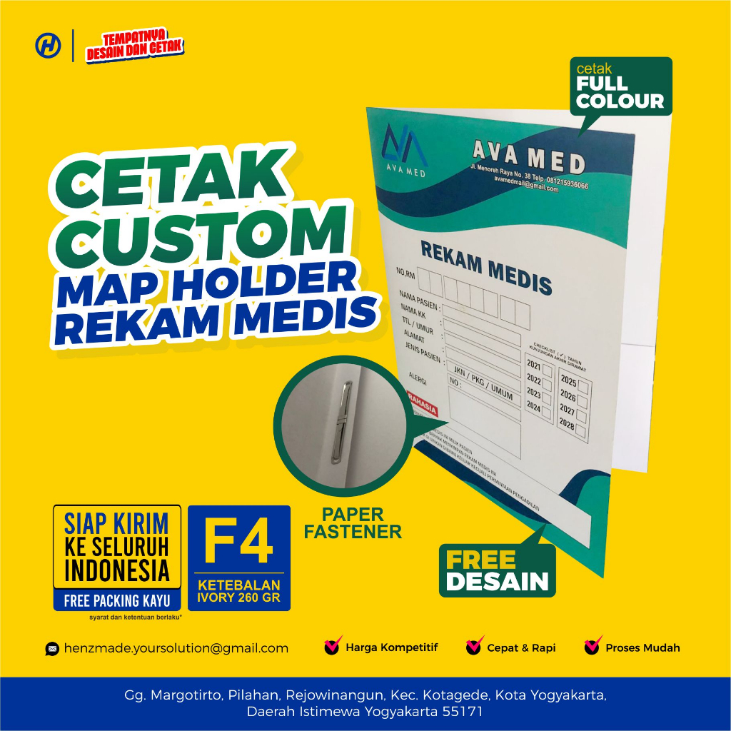 

CETAK MAP FOLDER/STOP MAP REKAM MEDIS RUMAH SAKIT, PUKESMAS, KLINIK