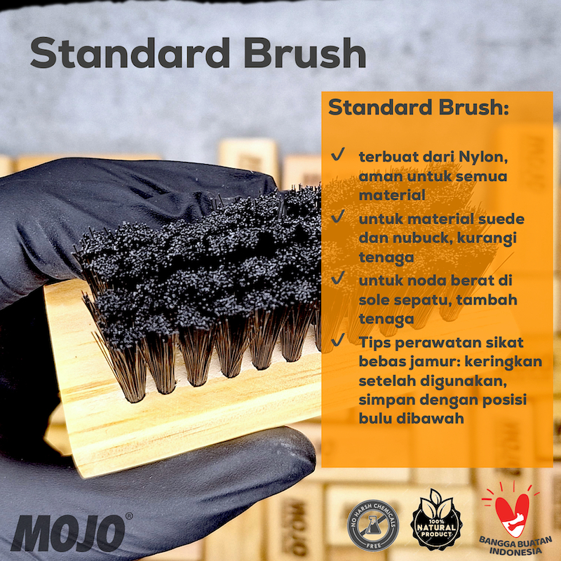 Sikat sepatu - Standard brush / Pembersih sepatu Upper Midsole Outsole / perawatan sepatu (Mojo) / S