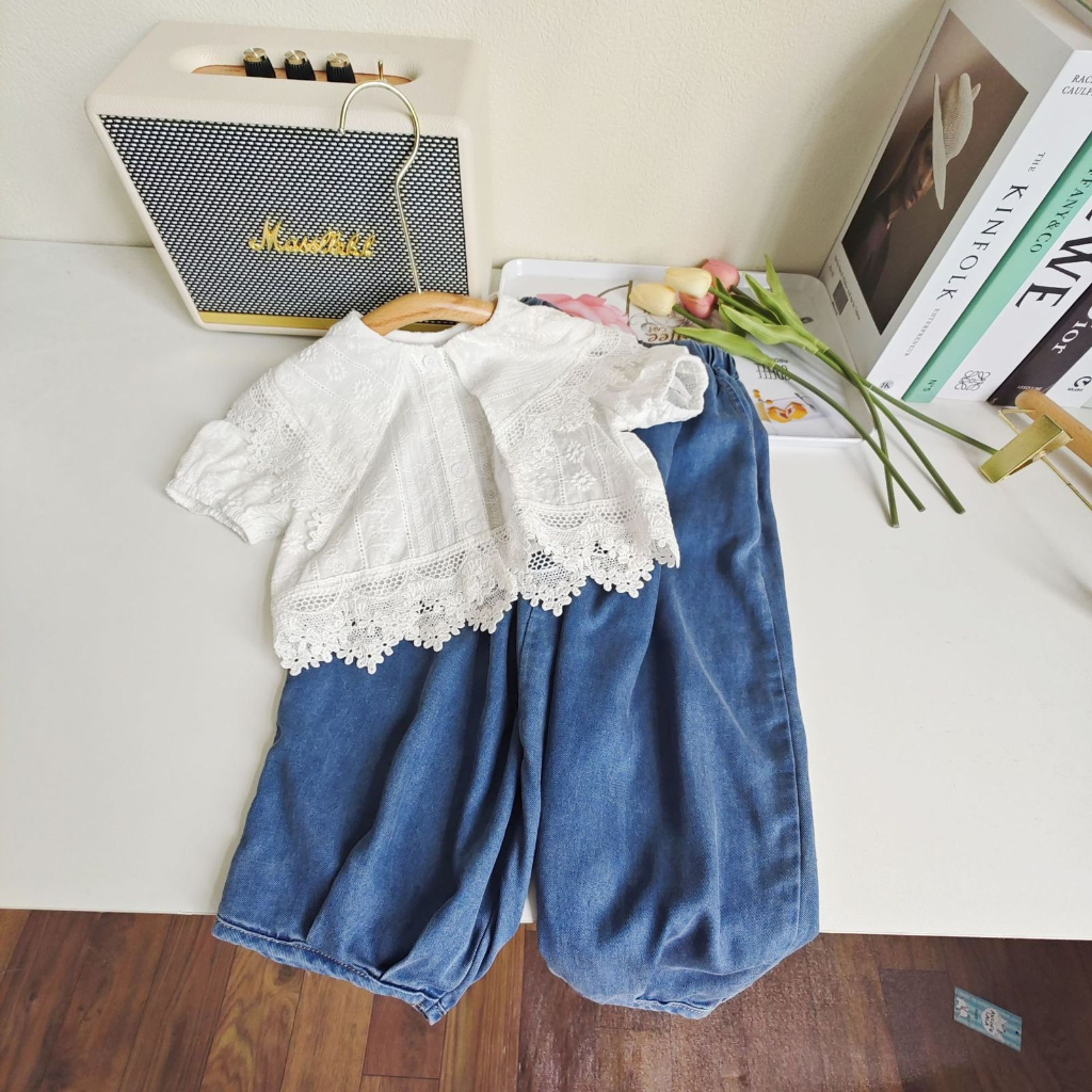 (LOLI-JKT) BS- 469 SETELAN ANAK IMPORT RENDA JEANS GEMAS SIZE 100-140