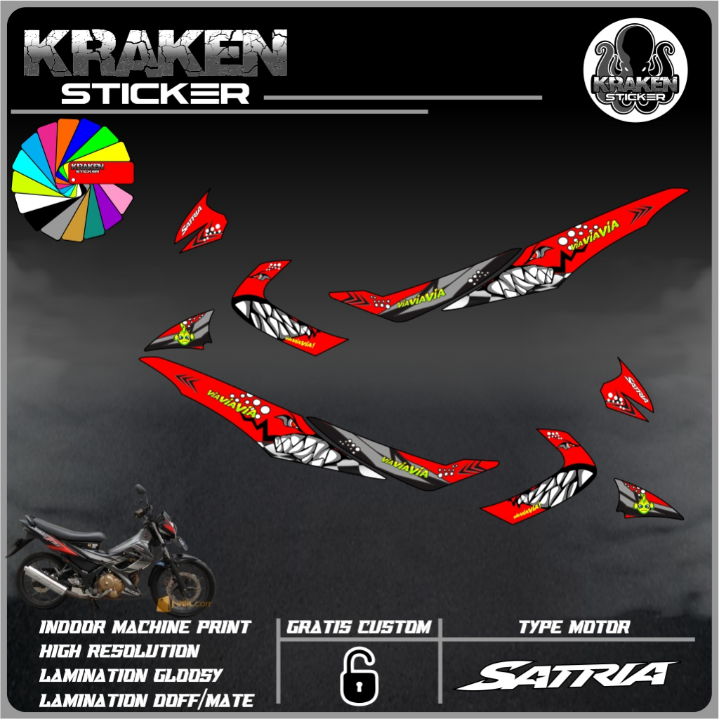 STRIPING STICKER SATRIA FU 2007 STIKER SATRIA FU 2007 STICKER LIS LIST SUZUKI SATRIA FU 2007 CODE 01