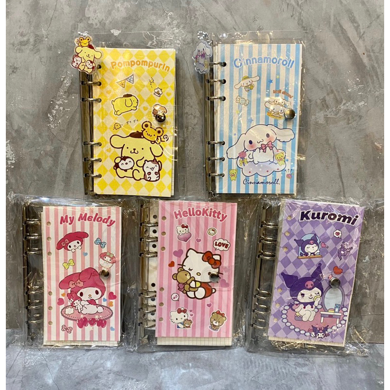 

Buku Binder A6 Diary Book Kuromi Sanrio Melody Pompompurin Kitty Cinnamoroll