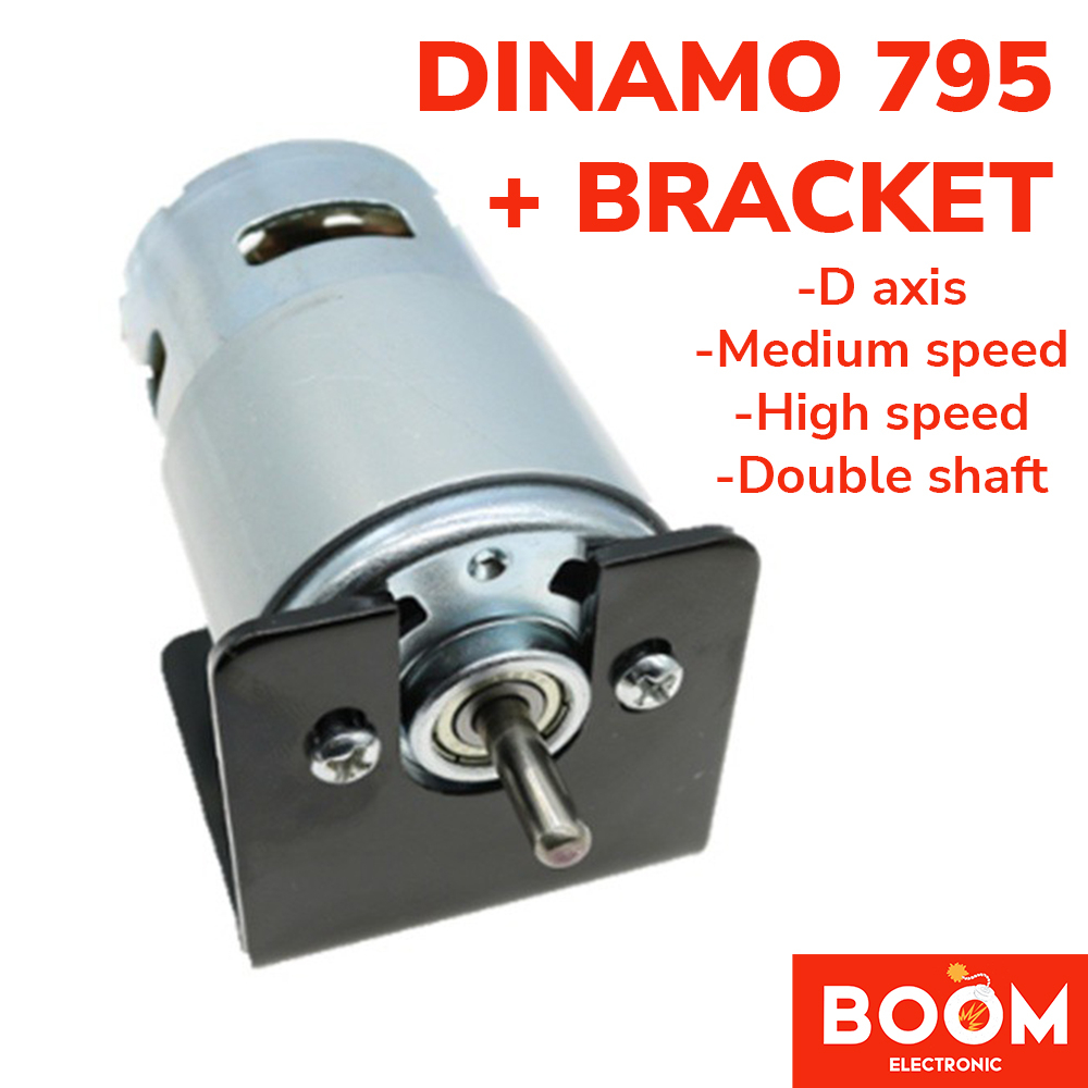 Paket !!!! Dinamo Motor DC 795 + BRACKET