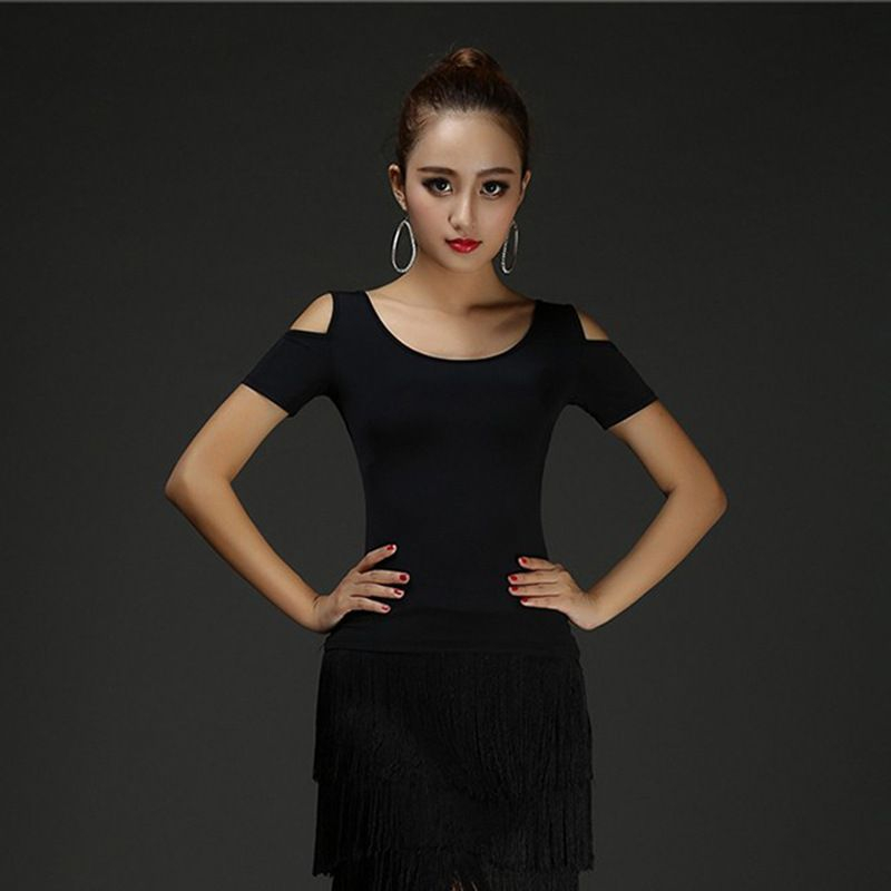 Atasan Two Shoulder - Baju Tari / Line Dance / Dansa Elastis Bodycon