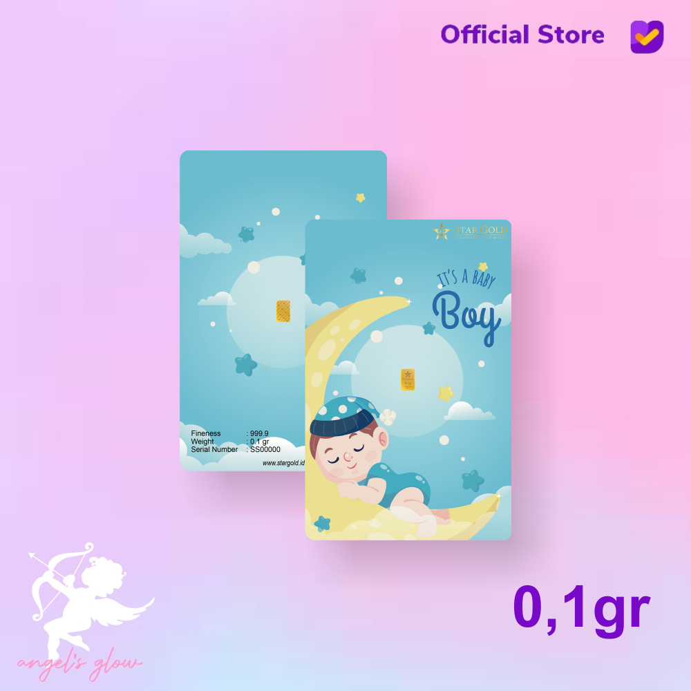 Logam Mulia Micro Gold Star Gold Series  Baby Boy 0.1gr