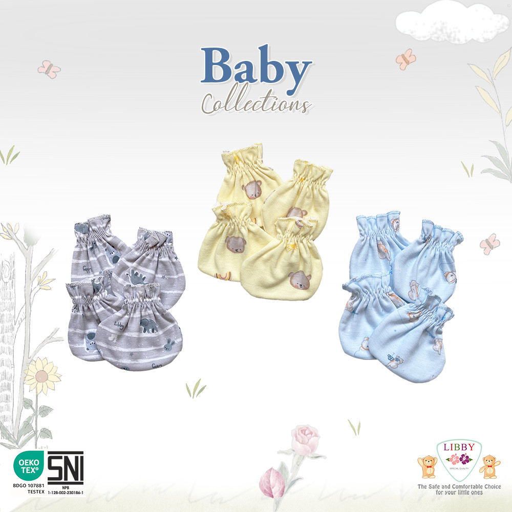 LIBBY MURAH SARUNG TANGAN KAKI BAYI KARET RIB ( STKPR / STRPR / STKW / STKP / STRW / STRP ) NEWBORN STK KKT