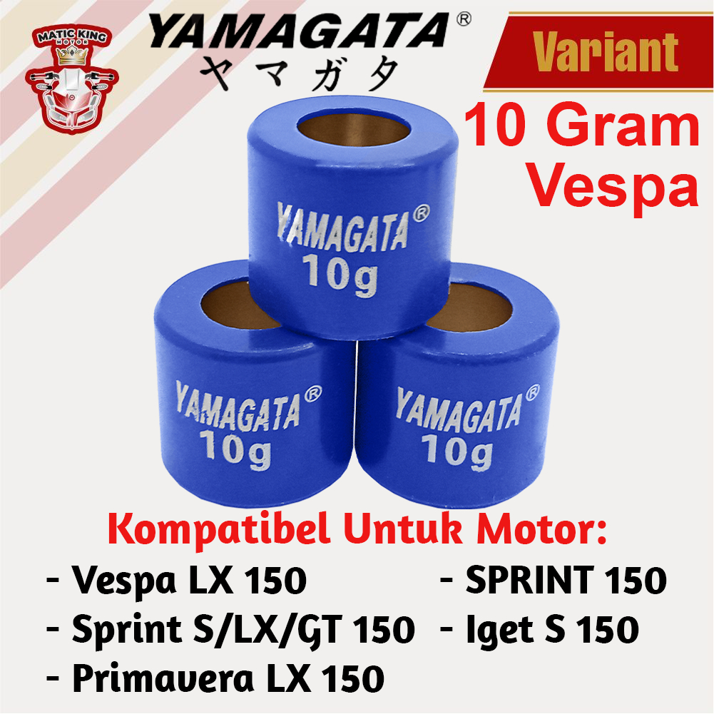 Roller Vespa Sprint LX Primavera igets 150 S150 3V 2V 1917 8 sd 15 gram 3 Butir Yamagata