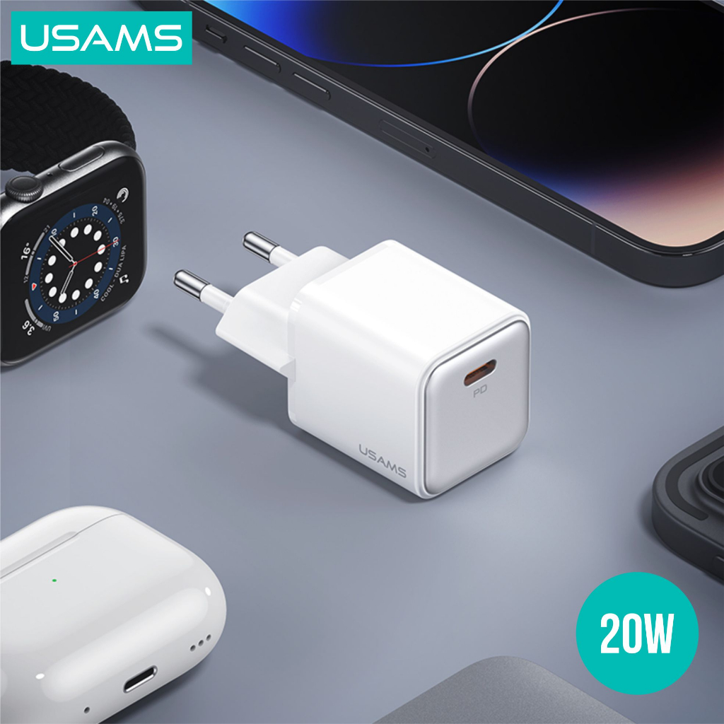USAMS X-ron Adaptor Kepala Charger Fast Charger Single Port PD20W