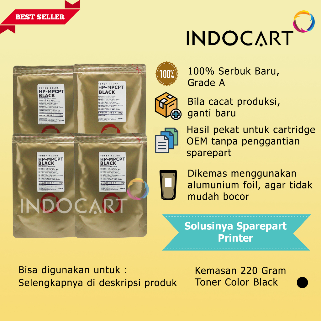 Serbuk Toner Warna MPCPT-C9720A 641A-HP 4600-220gr-K