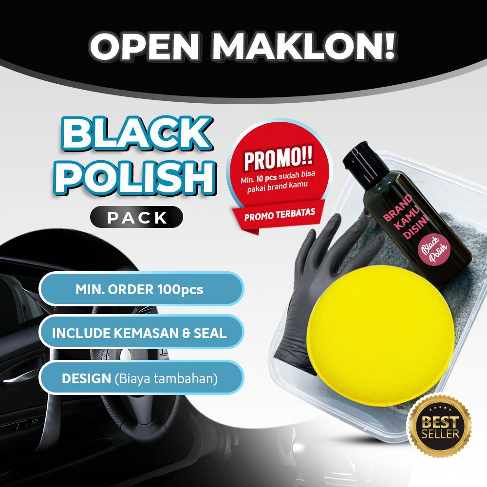 Maklon Black Polish Pack Penghitam Body Motor &amp; Mobil - Sample