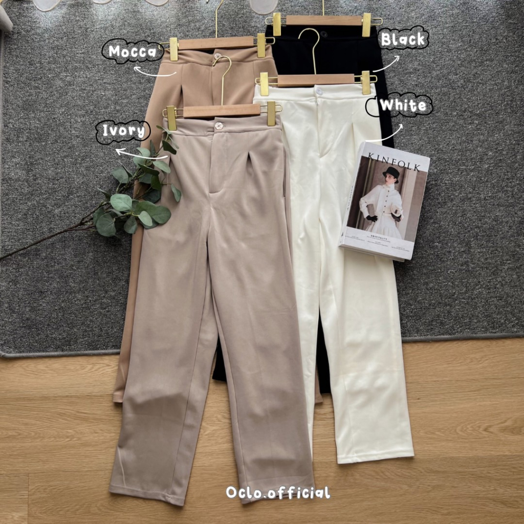 Oclo Pilya Pants bawahan wanita celana basic scuba premium