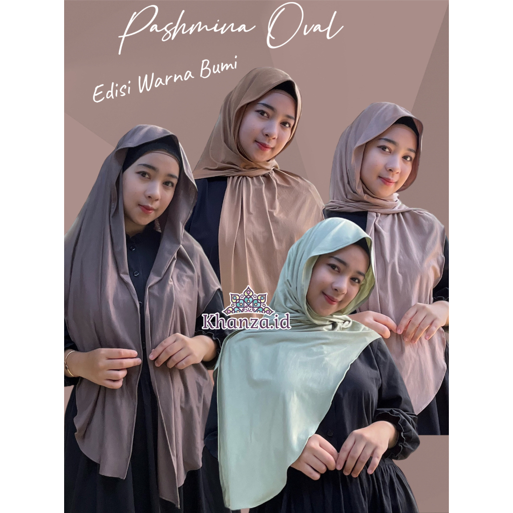 Hena Shawl Pashmina Kaos Rayon Oval Grade A