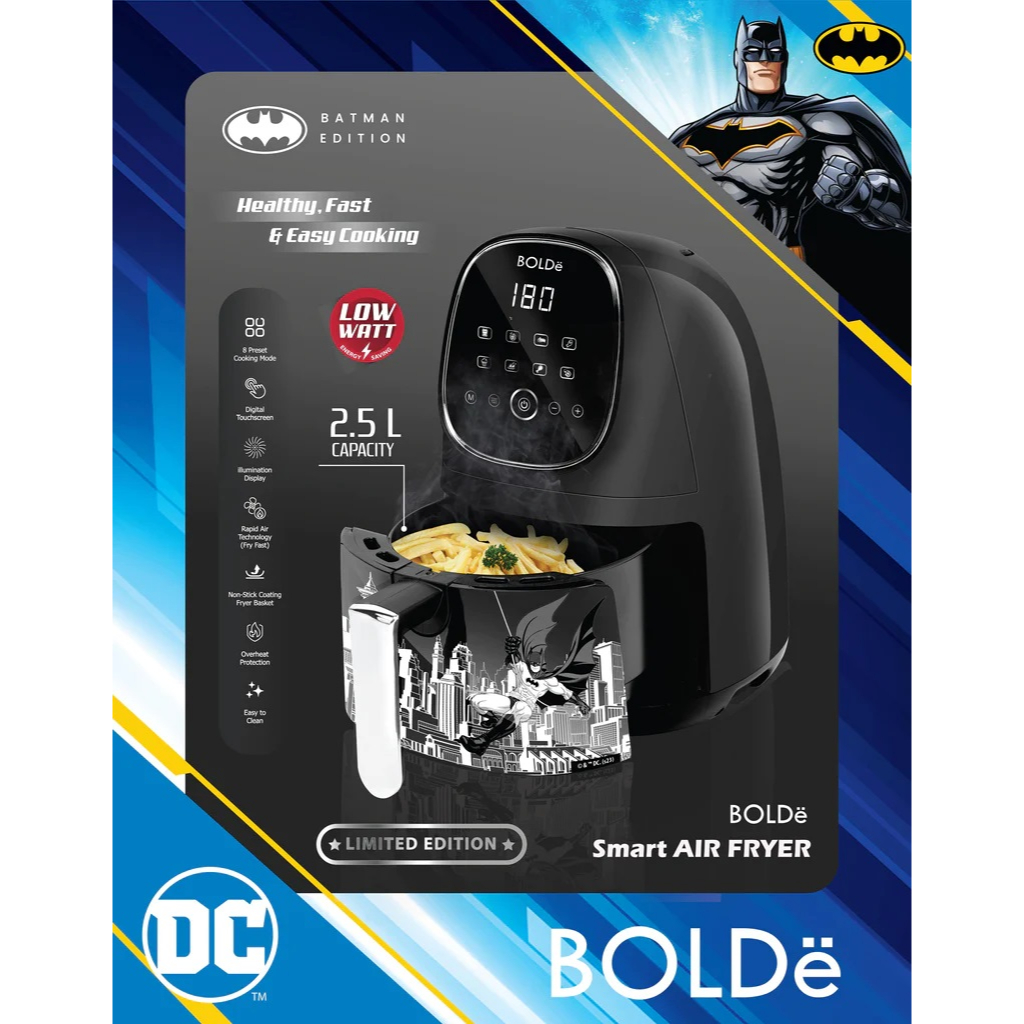 BOLDE SMART AIR FRYER BATMAN EDITION - NEW PRODUCT