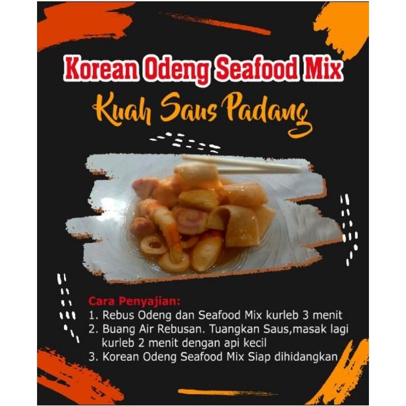 Korean Odeng Seafood Mix kuah Saos Padang