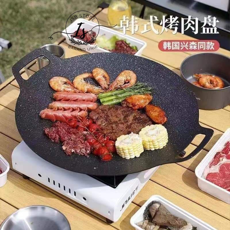 Wajan Konduksi 34CM / Wajan GRILL BBQ Anti Lengket / Wajan Serbaguna Anti Lengket