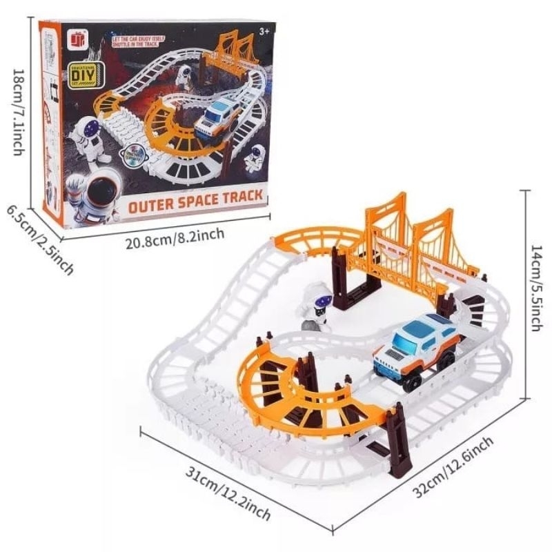 {DS} Mainan Track Mobil Model Luar Angkasa Outer Space Track / Mainan Mobil