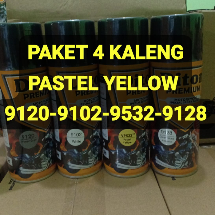 PAKET LENGKAP WARNA PASTEL 4 PCS DITON PREMIUM Pilok Cat Semprot Pastel (Epoxy - Putih - Pastel - Clear) 4pcs x 400ml