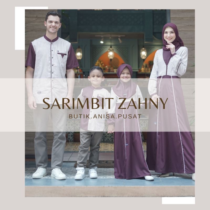 Sarimbit Mutif 2023 Sarimbit Zahny Mauve Wine Stripper Gamis Zahny Koko Zahid Maroon Marun