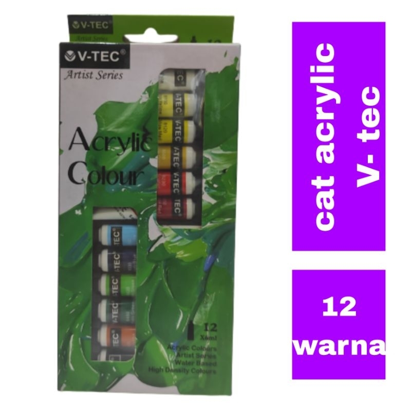 

cat acrylic v-tec 12 warna