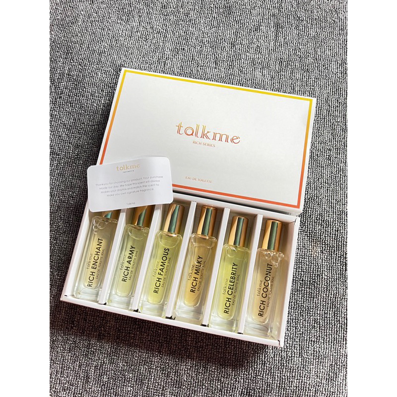 TALKME Rich Series Parfume EDT 30ml Isi 6pcs Parfum Fragrance EDP Pengharum Tubuh Perfume Tahan Lama Awet Mewah Eau De Toilette Spray Parfum Perfum Spray Pengharum Badan Mewah Unisex Pria Wanita
